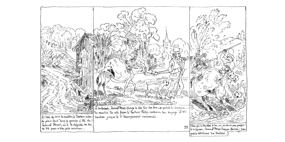 Le docteur Festus. Monsieur Pencil / autographié par l'auteur, Rodolphe Töpffer; lith. de Schmidt, Genève, 1840. ©domaine public