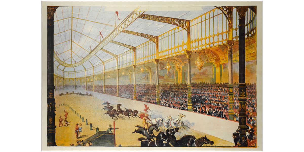 Hippodrome du pont de l’Alma, Émile Lévy, imprimeur, entre 1873 et 1883. © Paris Musées/Musée Carnavalet – histoire de Paris