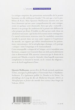 Après la finitude. Essai sur la nécessité de la contingence