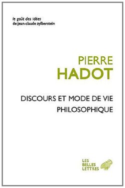 Discours et mode de vie philosophique