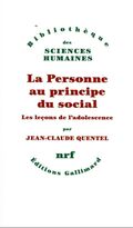 La Personne au principe du social. Les leçons de l’adolescence